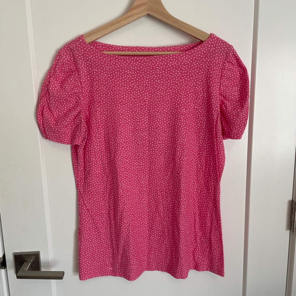 Lilly Pulitzer Tee Ruched Sleeve - XL